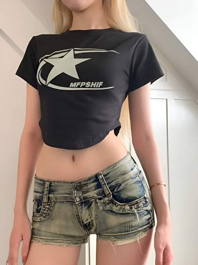 Vintage Star Crop Top