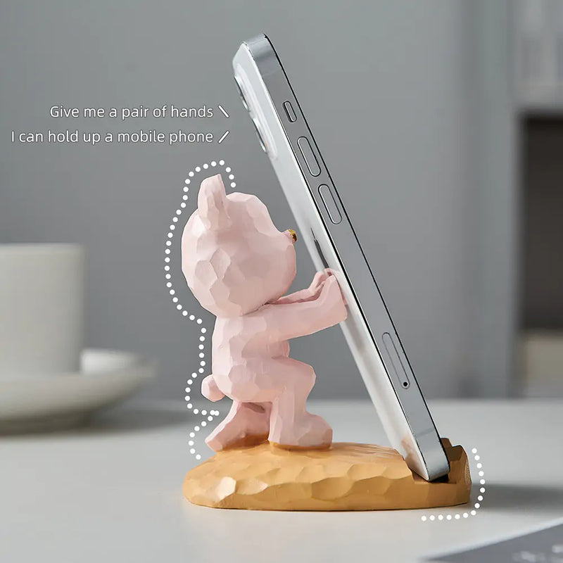Ergonomic phone stand holder for hands-free video calls and streaming – anti-slip base.