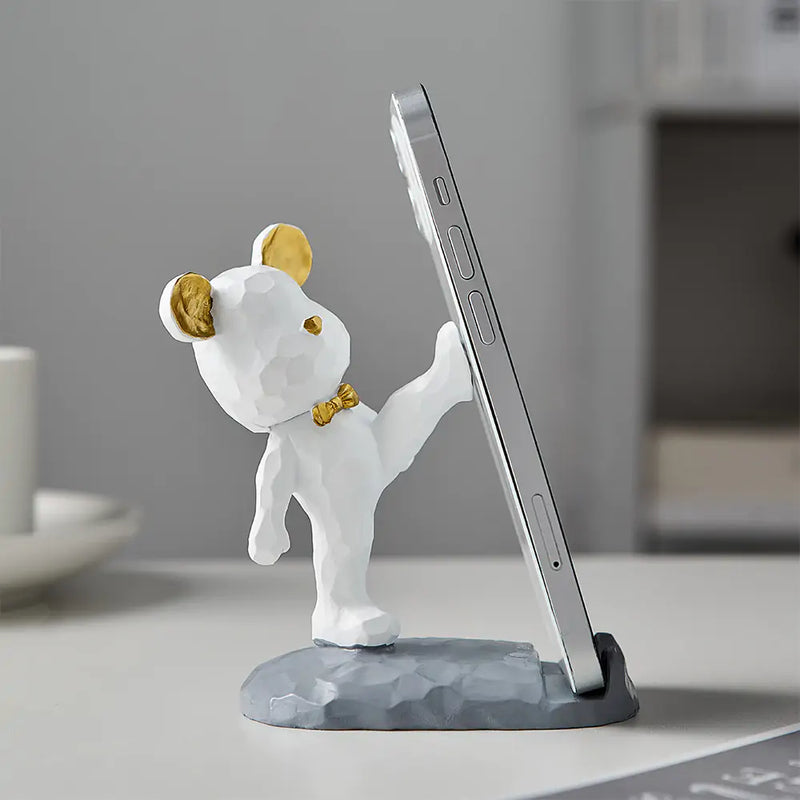 Ergonomic phone stand holder for hands-free video calls and streaming – anti-slip base.