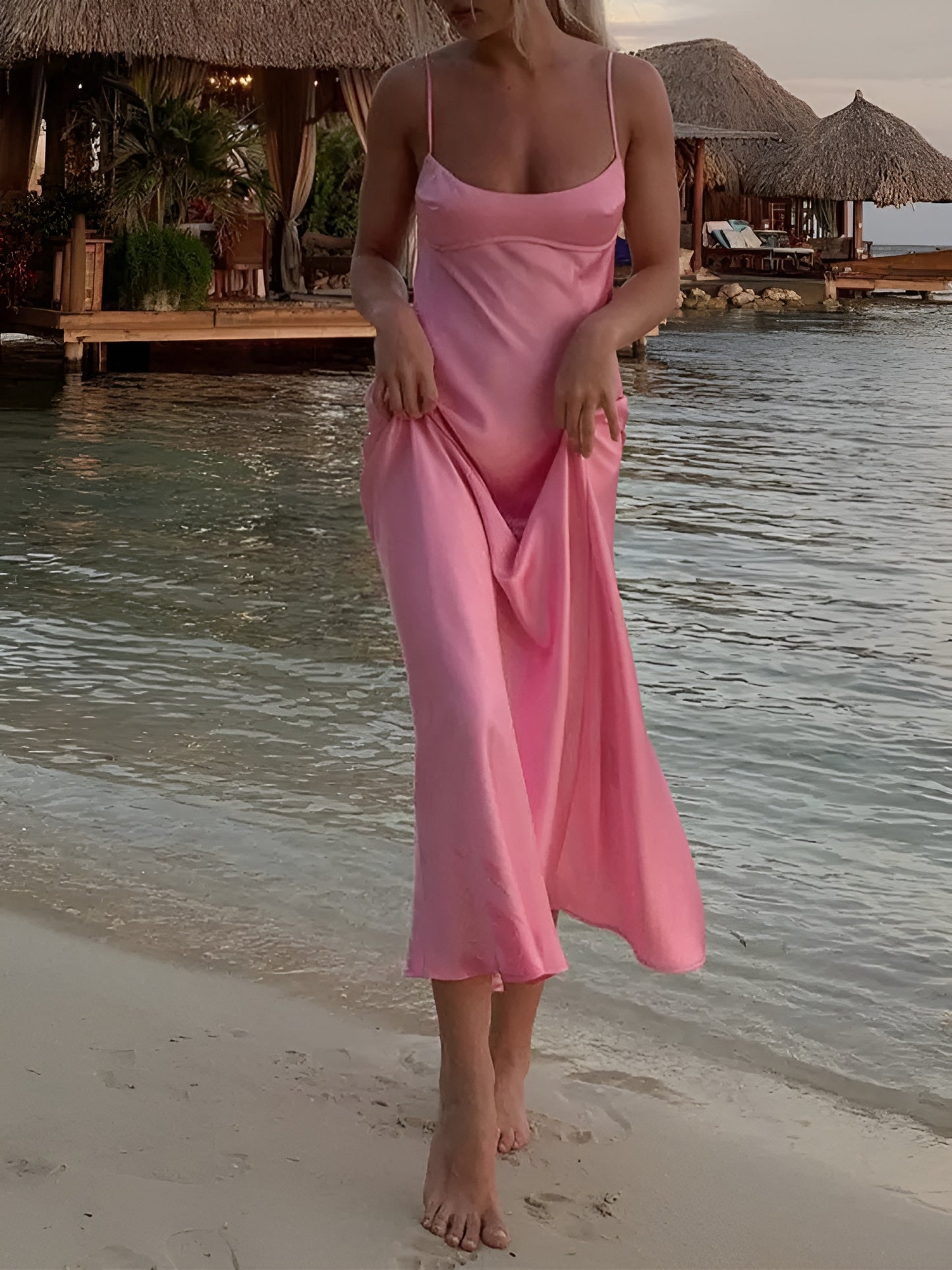 Pink Slip Dress