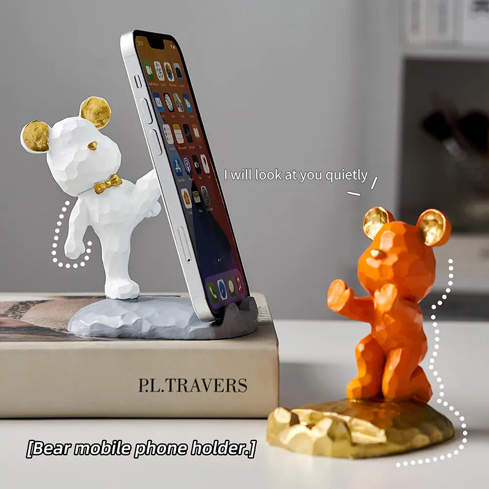 Ergonomic phone stand holder for hands-free video calls and streaming – anti-slip base.