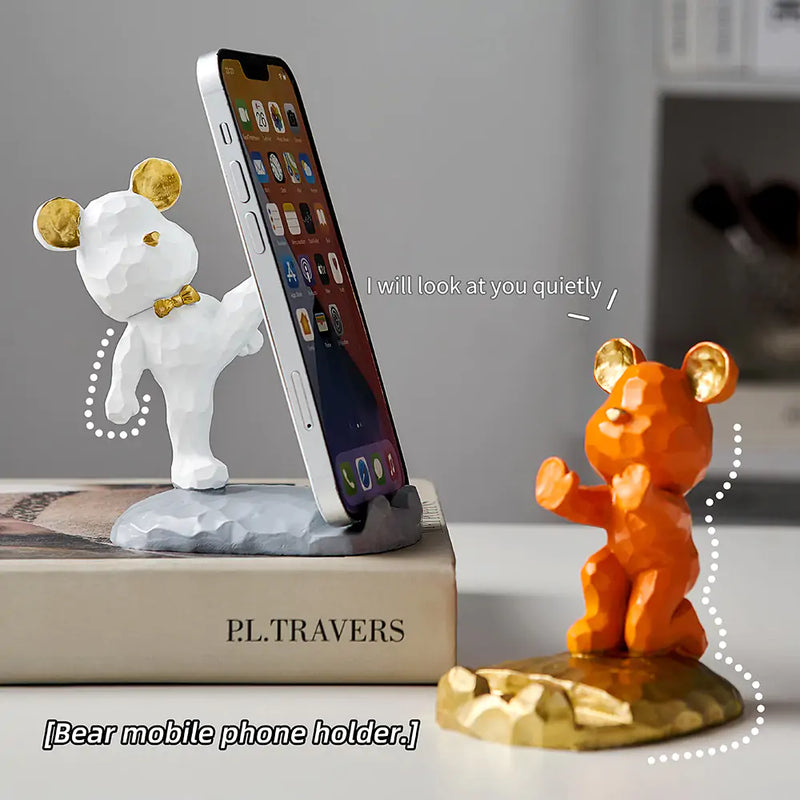 Ergonomic phone stand holder for hands-free video calls and streaming – anti-slip base.