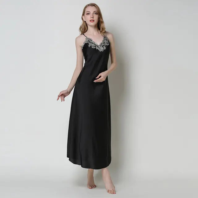 Moonlit Satin Nightgown